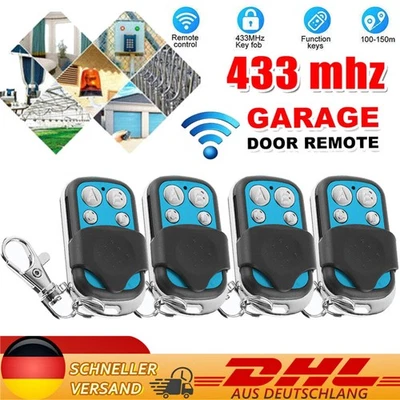 Handsender Universal 433 MHz Funk Fernbedienung Alarmanlage Garagentor 4PCS - Bild 1 von 4