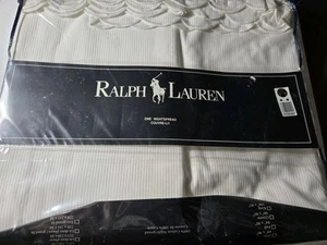 Ralph Lauren Coverlet King Bedspread Cotton Ivory Scalloped New In Package NEW - Picture 1 of 11
