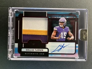 2024 Panini One Dallas Turner Franchise Future Fabric RC Patch Auto RPA /49 - Picture 1 of 2