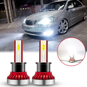 H3 LED Bulbs 6000K White for Toyota Corolla 2001 2002 2003 2004 Fog Light 60W 2x - Picture 1 of 12