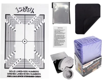 Card Grading Tool Kit - Centering Tool, Sleeves, Magnifying Tool - For PSA Grade - Image 1 of 4