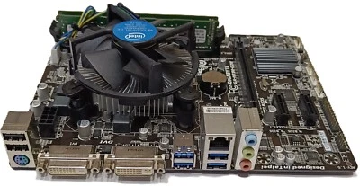 SCHEDA MADRE Gigabyte GA-H81M-D2W - INTEL i3-4160, 8 GB DDR3 RAM, MASCHERINA I/O - Immagine 1 di 4