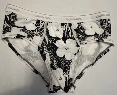 Calzoncillo Calvin Klein + Andy Warhol Talla XL Flores en Blanco y Negro Foto 1 de 4