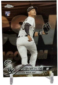 Tarjeta de radiocontrol 2018 Topps Chrome Nicky Delmonico Chicago White Sox Rookie #90 con tapa - Imagen 1 de 5