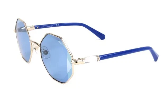 Gafas de sol Swarovski SK 259-F 32X plateadas azules para mujer marco de metal 59-21-145 SK259 Foto 1 de 1