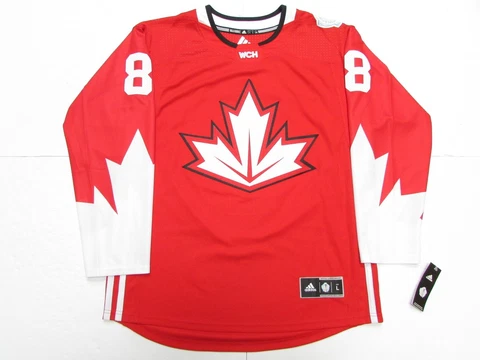 DREW DOUGHTY TEAM CANADA RED WORLD CUP OF HOCKEY ADIDAS JERSEY SIZE LARGE Cover