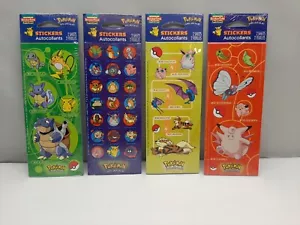 Pokemon Stickers 4 Packs Sticker Set Lot E Jigglypuff Blastoise Raichu Squirtle - Picture 1 of 8