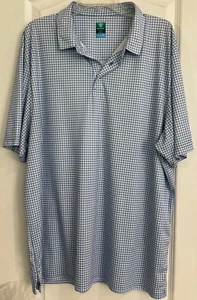 Pro Tour Coolplay Men's Golf Shirt Size 2XL Blue White Check Polo Style 109 - Picture 1 of 8