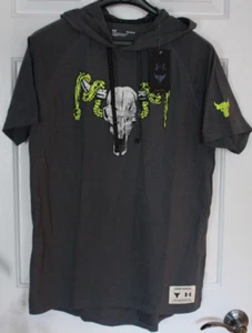 New Men's Under Armour Project Rock Snake Bull Hooded Shirt Size M - BNWT - Picture 1 of 11