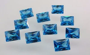 Blaues Baguette Prinzessschliff 15x11mm Steine Zirkonia lose Edelsteine - Bild 1 von 4