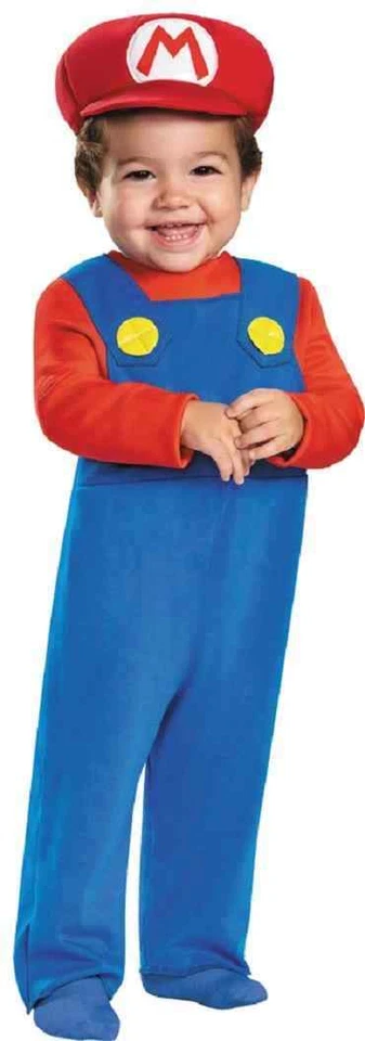 Mario Infant Nintendo Super Brothers Vestido Elegante Halloween Niño Pequeño Disfraz Foto 1 de 2