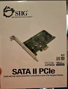 SIIG SATA II PCIe Controller- New In Sealed Box - Picture 1 of 3