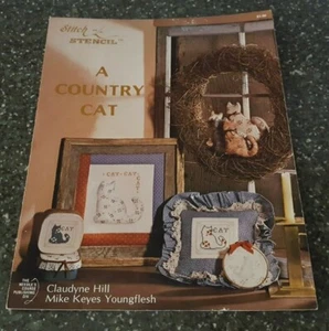 Stitch and / or Stencil A Country Cat The Needle's Course Counted Cross Stitch - Picture 1 of 1