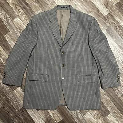 Vintage RRL Double Ralph Lauren Seersucker Blazer Sport Jacket; Mens 44R; Gray - Image 1 of 4