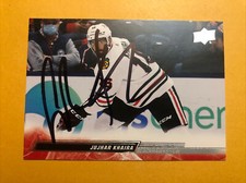 Jujhar Khaira Signed Chicago Blackhawks Card 1