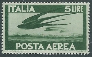 1945-47 ITALIA POSTA AEREA DEMOCRATICA 5 LIRE MH * - RE26-10 - Picture 1 of 1