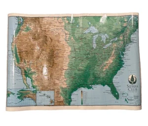 USA Höhenkarte mit Capitols von Sierra Club - Bild 1 von 5