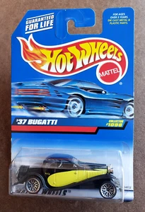 1999 Hot Wheels '37BUGATTI Black #1098 MAINLINE SERIES 1:64 Lace Wheels #24112 - Bild 1 von 18