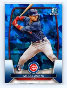2023 Bowman Chrome Sapphire Edition Miguel Amaya #56 Chicago Cubs - Picture 1 of 2