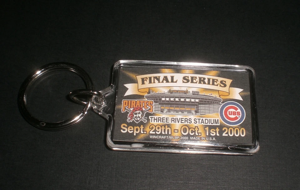 PIRATES THREE RIVERS STADIUM FINAL SERIES KEYCHAIN vs CHICAGO CUBS - Image 1 of 1
