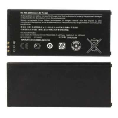 Battery BV-T3G For Nokia Microsoft Lumia 650 2000 mAH New Original 100% Genuine - Image 1 of 3