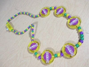 The Mardi Gras Casino Showboat Colorful Beaded Flashing Necklace - Picture 1 of 6