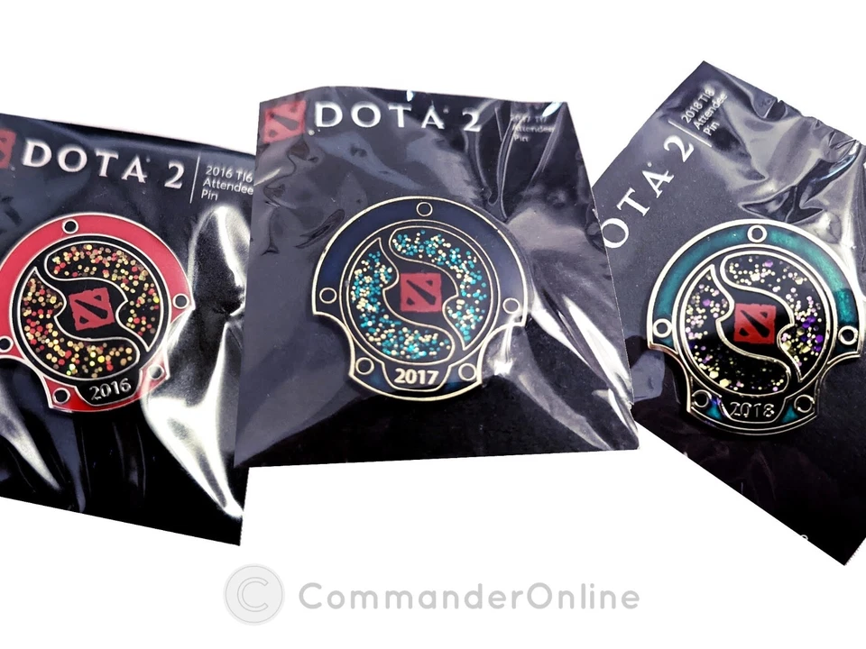 Dota 2 Pines Asistentes TI6 TI7 TI8 2016 2017 2018 - Nuevos con Código Foto 1 de 3