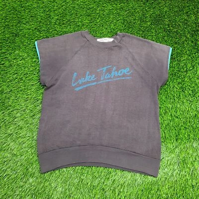 Sudadera sin mangas Lake-Tahoe vintage años 80 para mujer M 19x21 recortada descolorida por el sol Foto 1 de 4