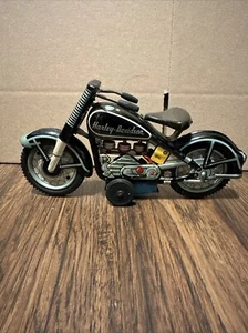 Vtg Japan Tin Litho Friction Toy TN NOMURA HARLEY DAVIDSON MOTORCYCLE - Picture 1 of 7