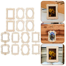  40 Pcs Wooden Photo Frame Hollow Picture Chip Unfinished Frames
