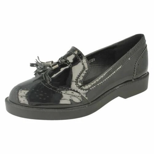 Mujer Spot On Tacón Medio Borla Vamp Acentuado Zapato - Imagen 1 de 1