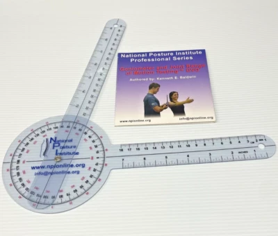 Goniometer 12.5"  360° Clear Range of Motion Protractor w/ testing DVD (8918)RK - Imagem 1 de 4