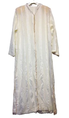 Damas Marroquí Manga Larga Blanco Con Capucha Sobre Vestido/Vestido de Playa Abaya Talla 54 Foto 1 de 4