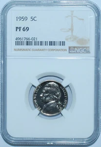 1959 NGC PR69 Jefferson Nickel - Picture 1 of 2