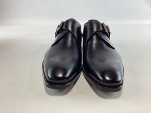 Mens Mezlan Coimbra Black Leather Monk Strap Dress Shoes 8M NEW - Picture 1 of 7