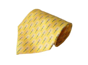 Kissa New York Seoul Men’s Yellow Geometric Polyester Tie Necktie ETY - Picture 1 of 4