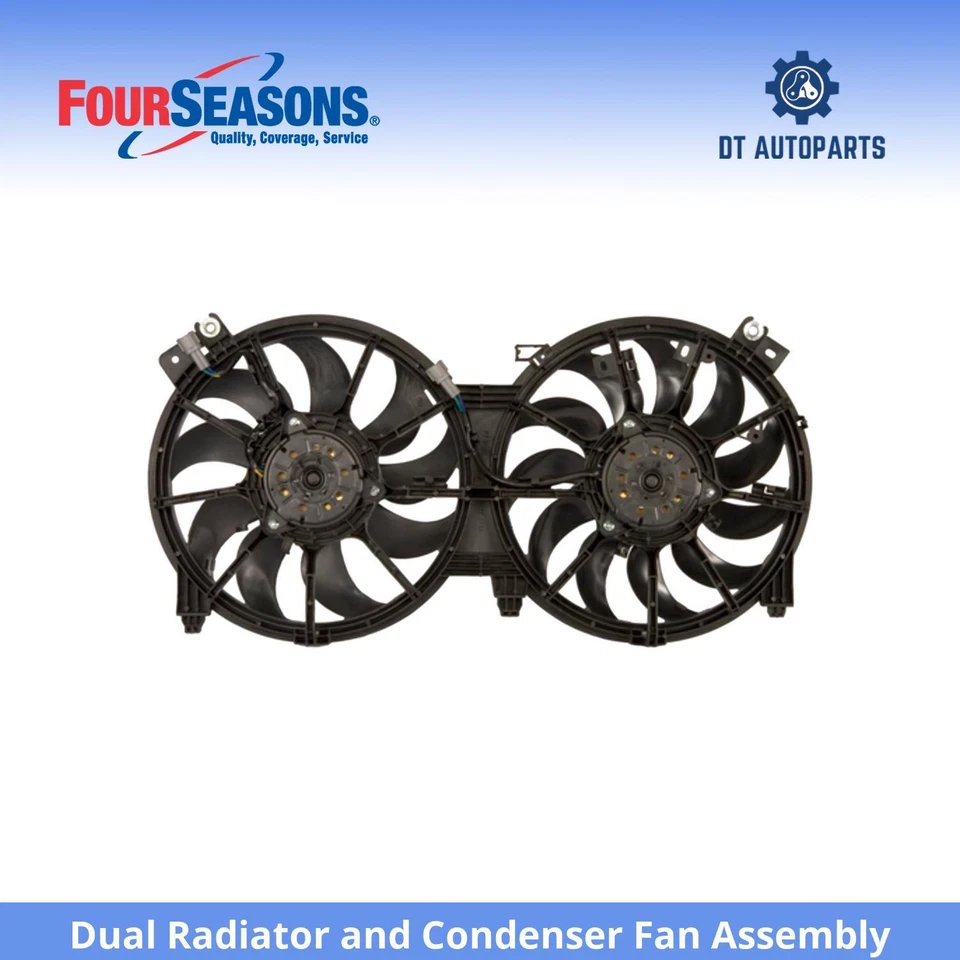 Conjunto de ventilador condensador y radiador doble para Nissan Altima 2007-2018 4 estaciones Foto 1 de 4