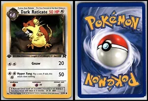 Dark Raticate 51/82, Team Rocket 1st Edition, Pokemon - Picture 1 of 1