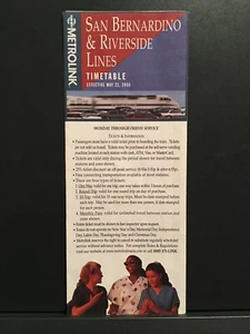 Metrolink May 2000 San Bernardino & Riverside Lines Timetable - Picture 1 of 2