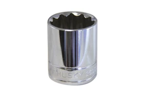 Husky Cr-V 1/2" Dr 12pt Double Hex SAE Imperial Socket Individual: 7/16"-1 1/4" - Picture 1 of 3