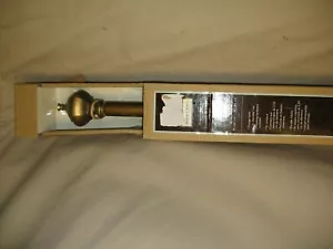 Metal Drapery Curtain Rod Set Vintage Gold 1" Diameter. adjustable 36"-72" - Picture 1 of 2