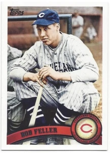 2011 Topps Series 2 SP #355 Bob Feller Cleveland Indians Shortprint Variation - Picture 1 of 2