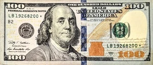 2009 US $100.- Dollar Star Note AU - Picture 1 of 4