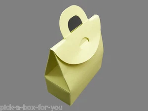 1 KLEINE HELLGELBE GESCHENKBOX TASCHE, HANDTASCHENSTIL, GESCHENKBOX, TISCHDEKO, CA - Bild 1 von 1