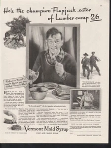 1930 VERMONT MAID SYRUP MAPLE LUMBERJACK PANCAKE FOOD12740 - Picture 1 of 1