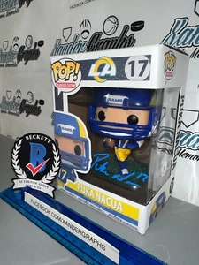 PUKA NACUA RAMS SIGNED AUTOGRAPHED NFL FOOTBALL CUSTOM FUNKO POP BECKETT BAS COA - Picture 1 of 14