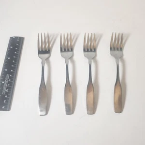 Oneida Community PAUL REVERE Salad Forks STAINLESS Flatware 6.5" Set of 4 - Picture 1 of 3