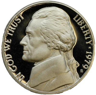 1979-S Type 2 Jefferson Nickel Proof - T2 "Clear S" - Image 1 of 2