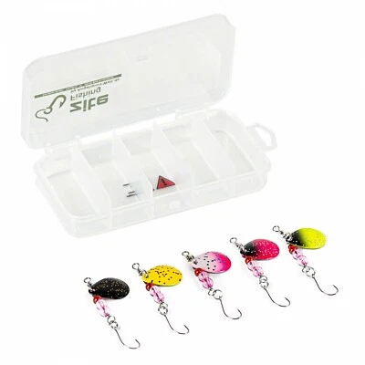 Forellenspinner Spinner Set Ultra Light UV Aktiv Neon Einzelhaken Zite Fishing - Bild 1 von 4