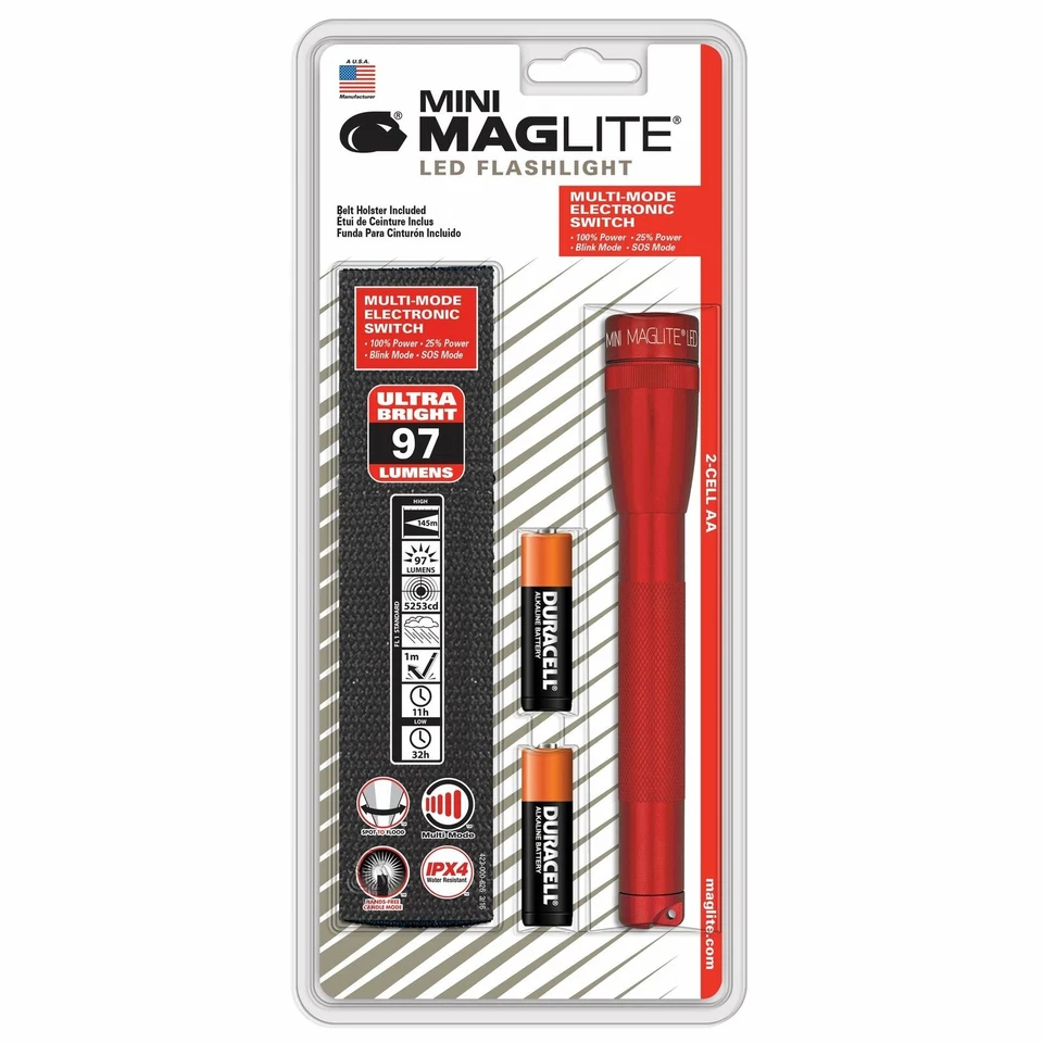 Maglite Mini 2 x AA Alkaline Flashlight SP2203H